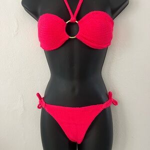 My Brazilian Shop Hot Pink Ring-Accent Bikini